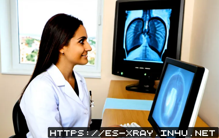 방사선사 면접 질문 준비 - Photorealistic hospital radiology job interview in Spain, a confident young radiologic technologist ...